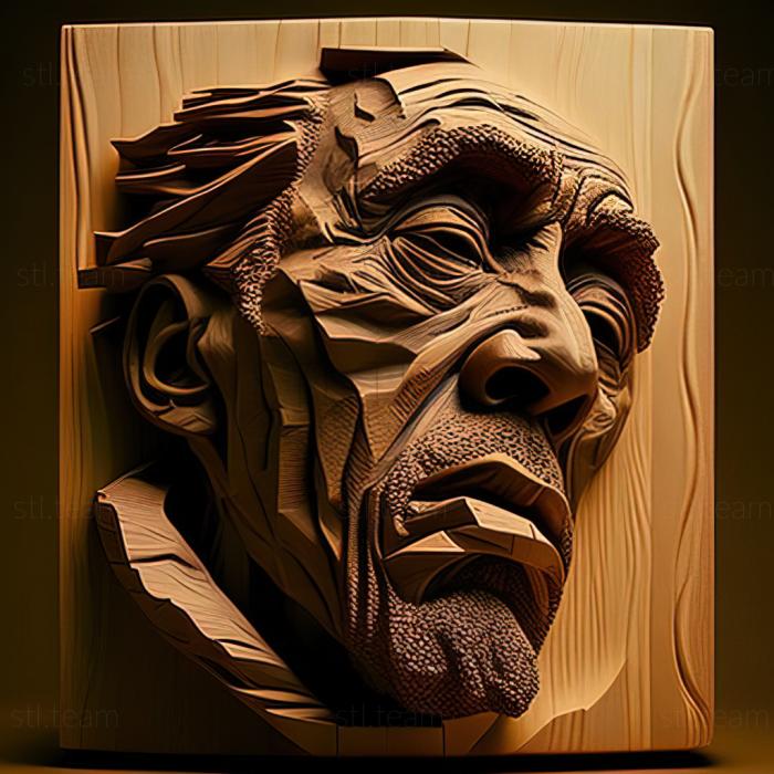 3D model Guy Carlton Wiggins American artist (STL)